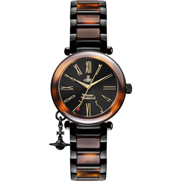 Vivienne Westwood Orb Tortoiseshell Resin Ladies’ Watch VV006BKBR