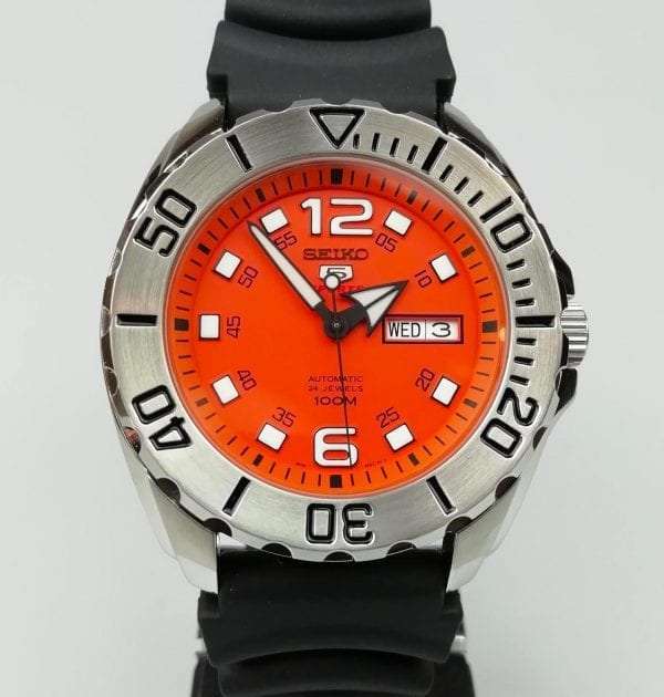 Seiko 5 Sports Automatic Orange Dial Monster Men's Watch SRPB39K1 - Image 2