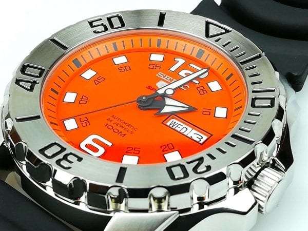 Seiko 5 Sports Automatic Orange Dial Monster Men's Watch SRPB39K1 - Image 7