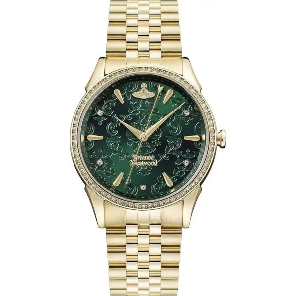 Vivienne Westwood Wallace Quartz Green Dial Gold PVD Stainless Steel Ladies' Watch