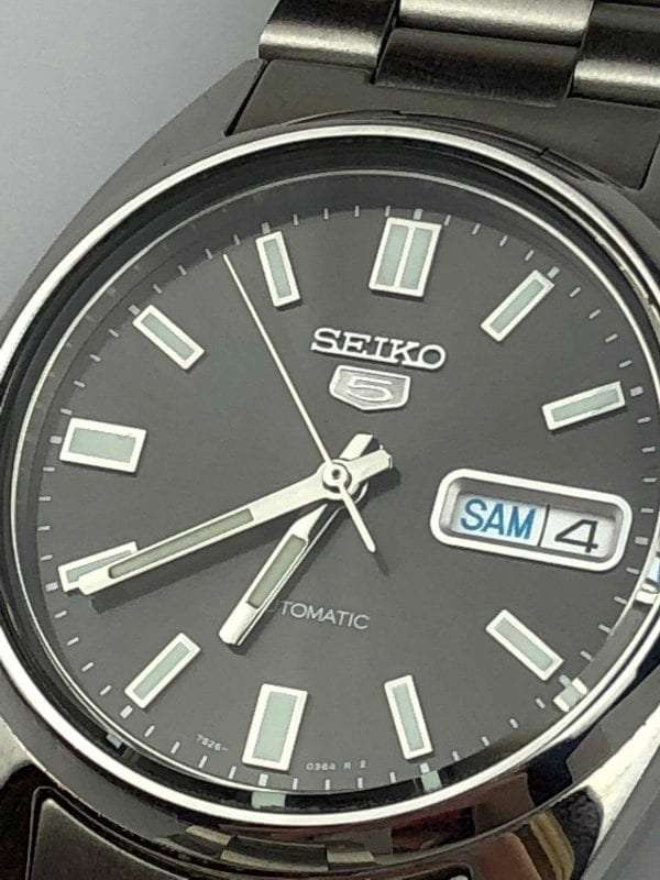 Seiko 5 Automatic Stainless Steel Black Dial Men’s Watch SNXS79K - Image 4