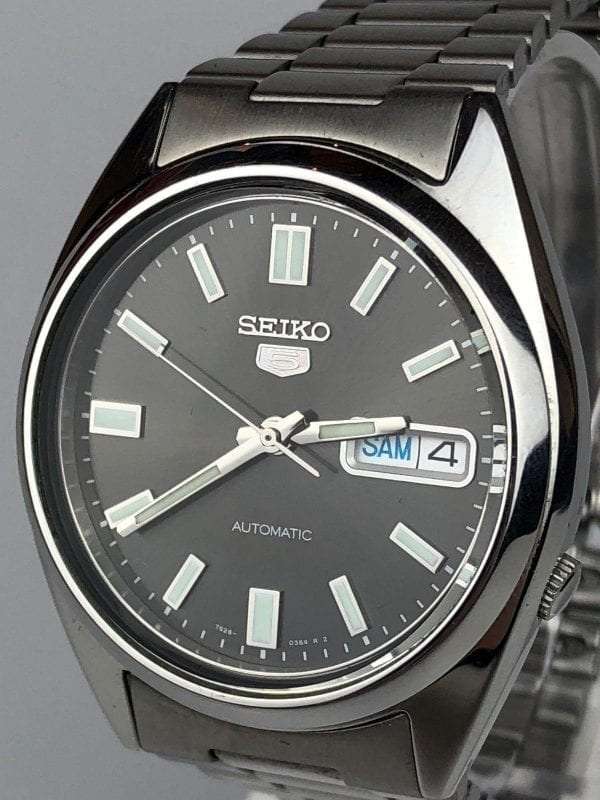 Seiko 5 Automatic Stainless Steel Black Dial Men’s Watch SNXS79K - Image 8