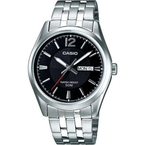 Casio Men's Quartz Watch with Silver Dial Analogue - Digital Display and Silver Metal Strap MTP1335PD-1AVEF - Image 2