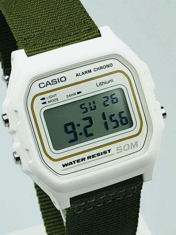 Casio Collection Khaki Fabirc Strap Unisex Alarm Chronograph W-59B-1-3AVEF - Image 3