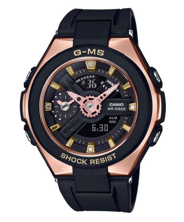 Casio Baby-G G-MS Rose Gold Black Ladies’ Alarm Chronograph MSG-400G-1A1ER