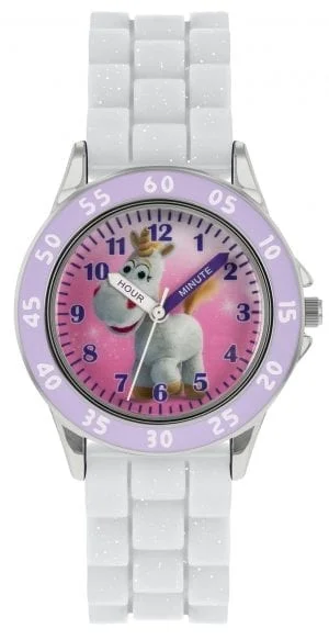 Disney Toy Story Quartz White Rubber Strap Time Teacher Girls Watch TYM9007