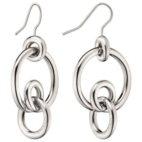 Calvin Klein Clink Silver Stainless Steel Earrings KJ9PME000200This Calvin Klein Clink Silver Stainless Steel Earrings KJ9PME000200 is a perfect piece of jewellery for the ladies. The necklace is made from stainless steel with a silver coloured plating. The earrings consist of four rings interlocked with a Calvin Klein engraved logo.Key Features:Clink FamilySilver ColouredStainless Steel MaterialThe Brand: Calvin KleinCalvin Klein is one of the truly iconic cultural forces to emerge from the twentieth century. Based on bold, progressive thinking and seductively minimal aesthetic, the company was founded as a Manhattan coat shop by its namesake in 1968, and has since become a global lifestyle phenomenon. In line with this design mission is Calvin Klein’s range of timepieces. Defined by their trademark simplicity and constantly evolving to match contemporary trends, the collection allows the wearer to sport a fashion legend proudly on their wrist.