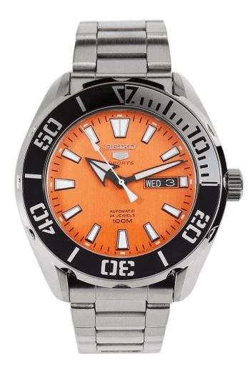 seiko 5 sports automatic orange