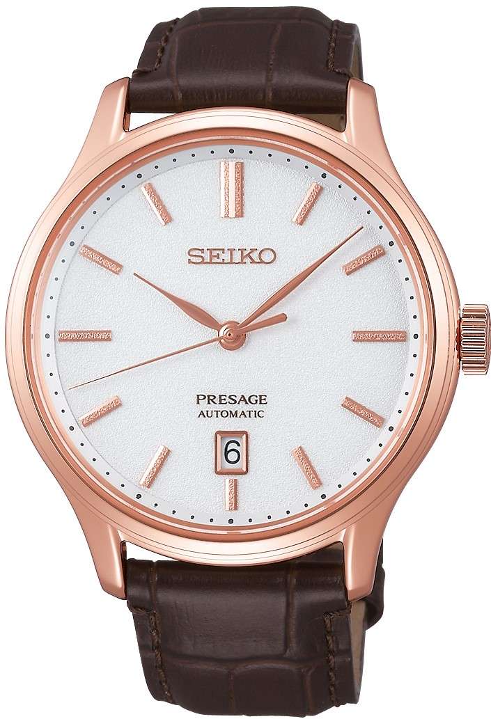 seiko rose gold mens watch