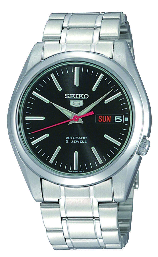 seiko 5 sports automatic black dial stainless steel