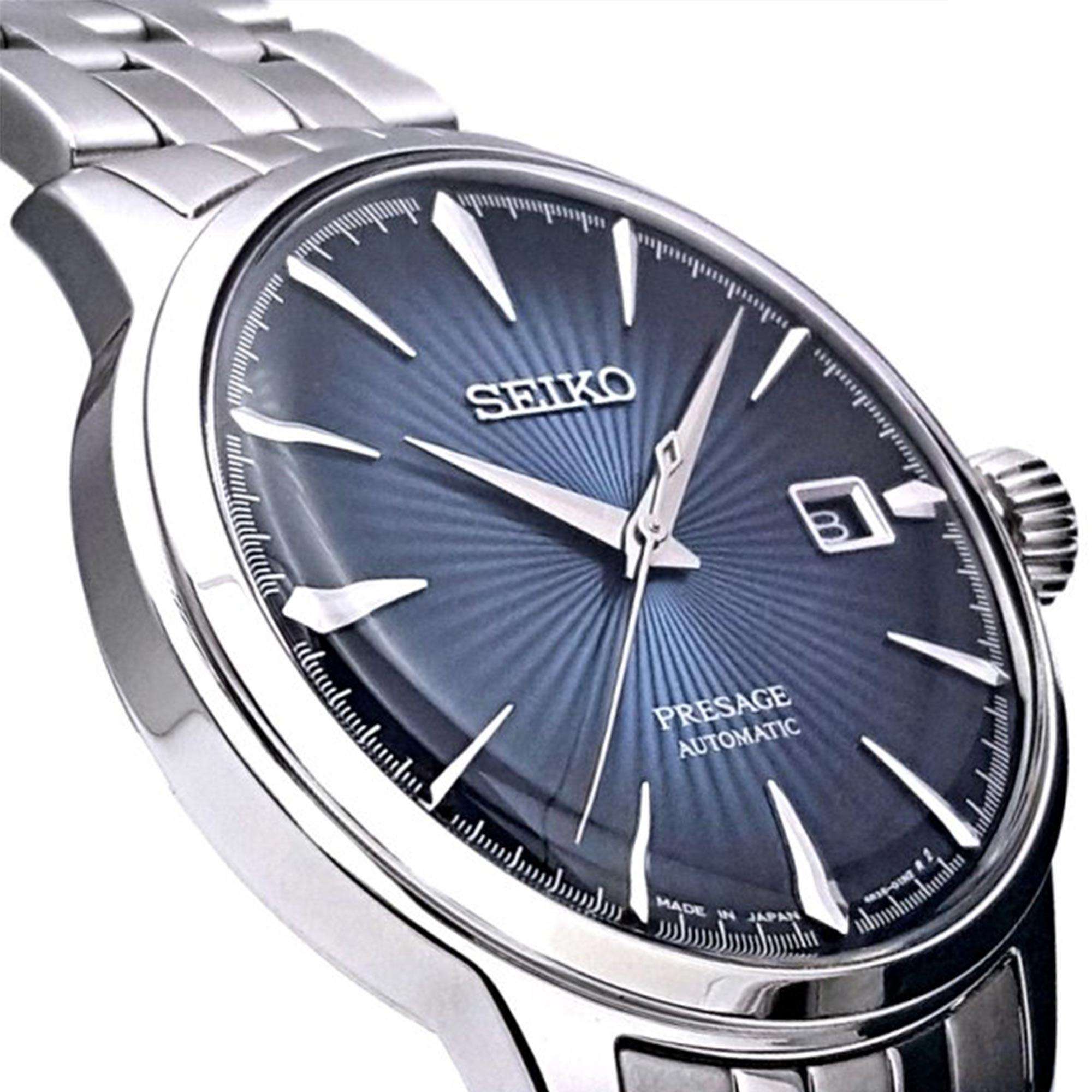 seiko presage blue dial automatic