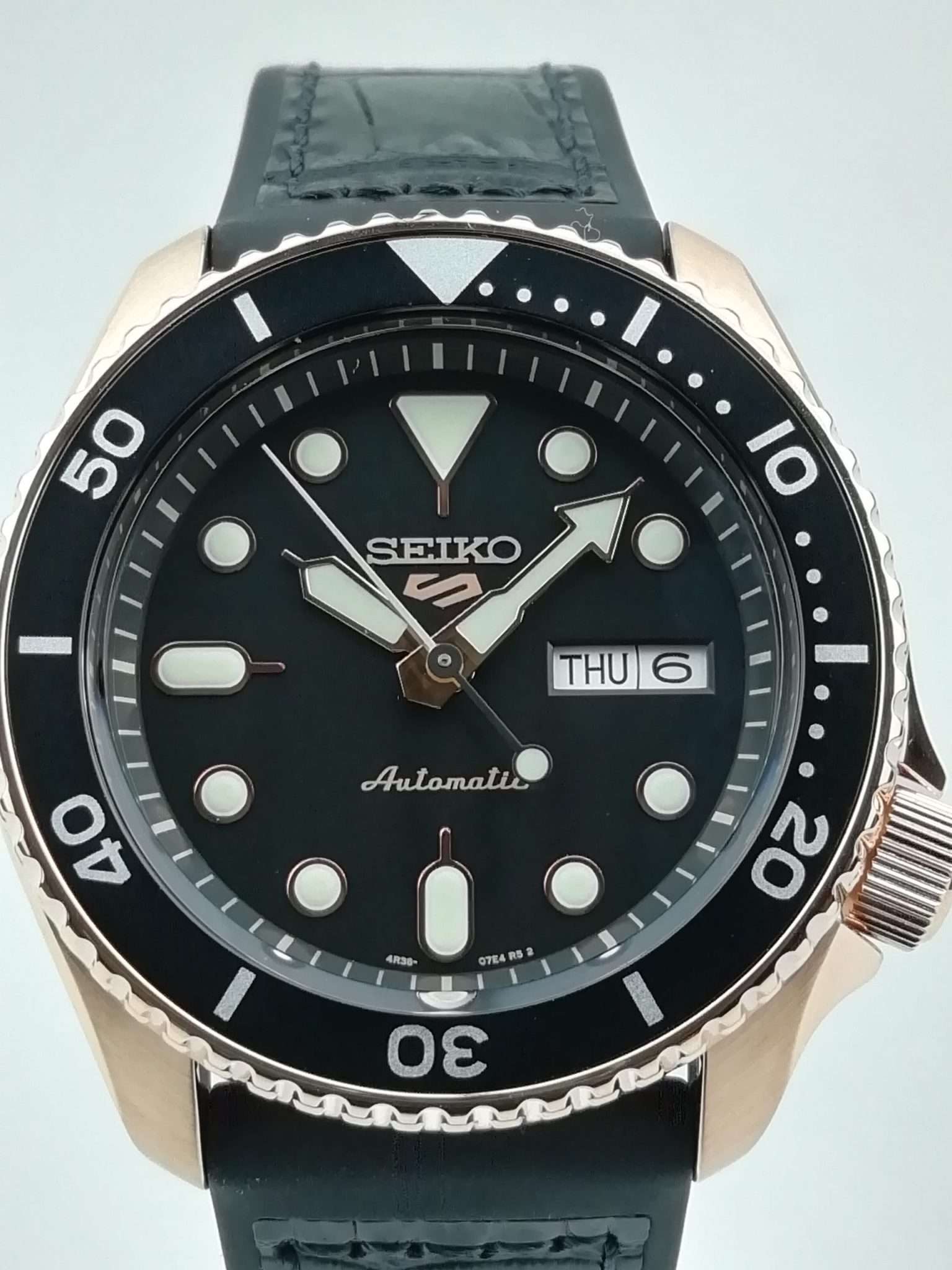 seiko srpd rose gold