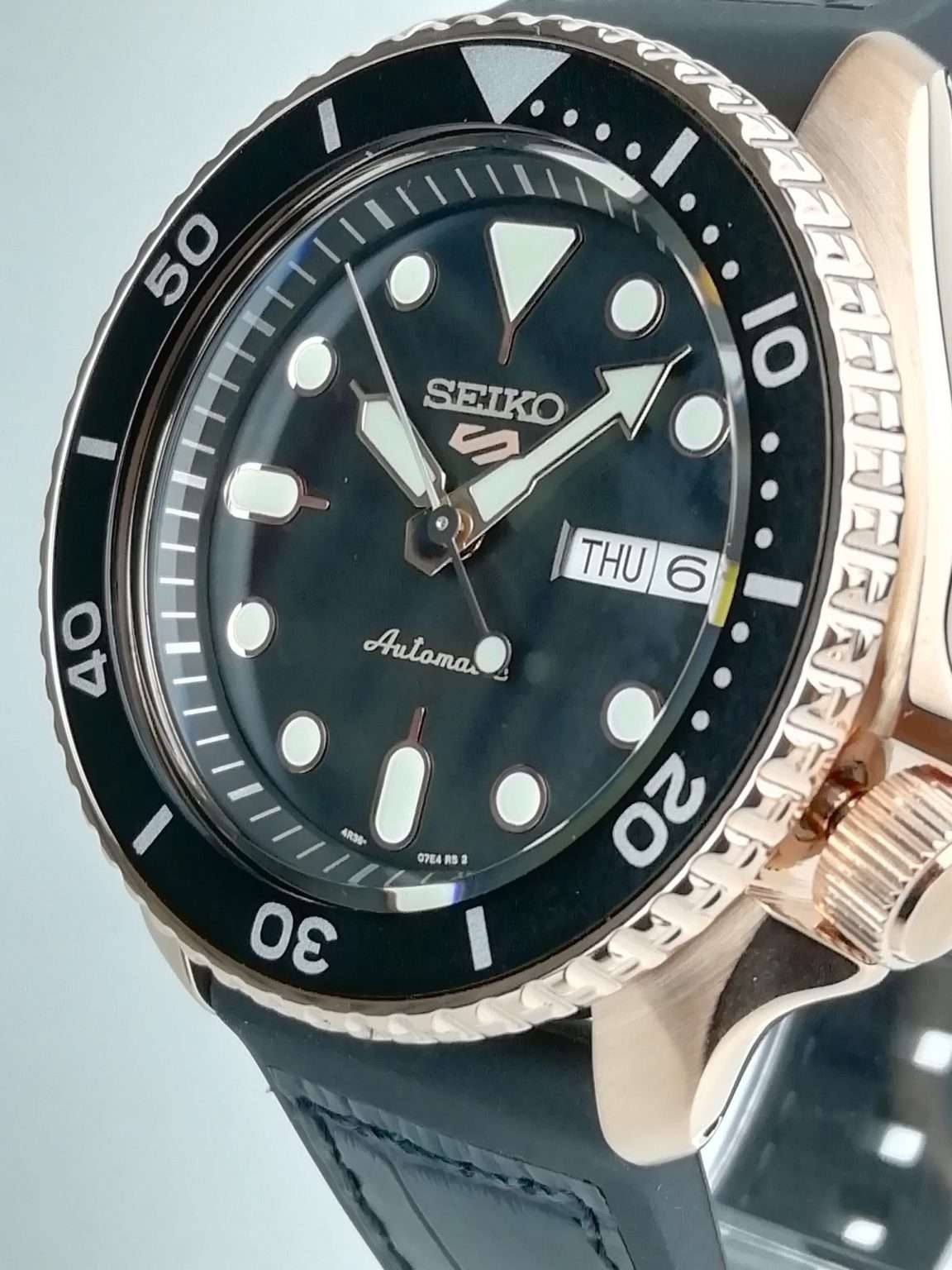 seiko srpd rose gold