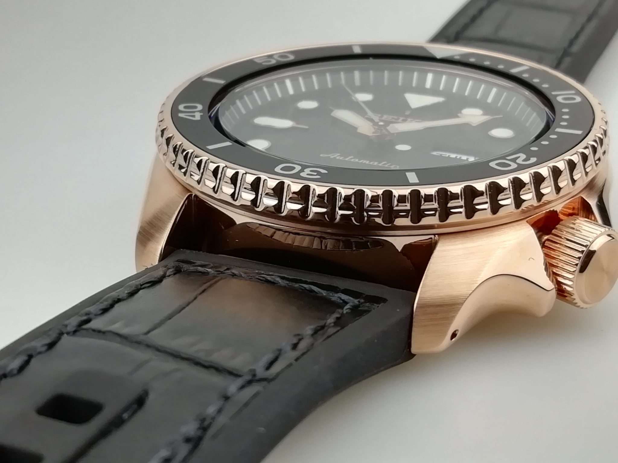 seiko srpd rose gold