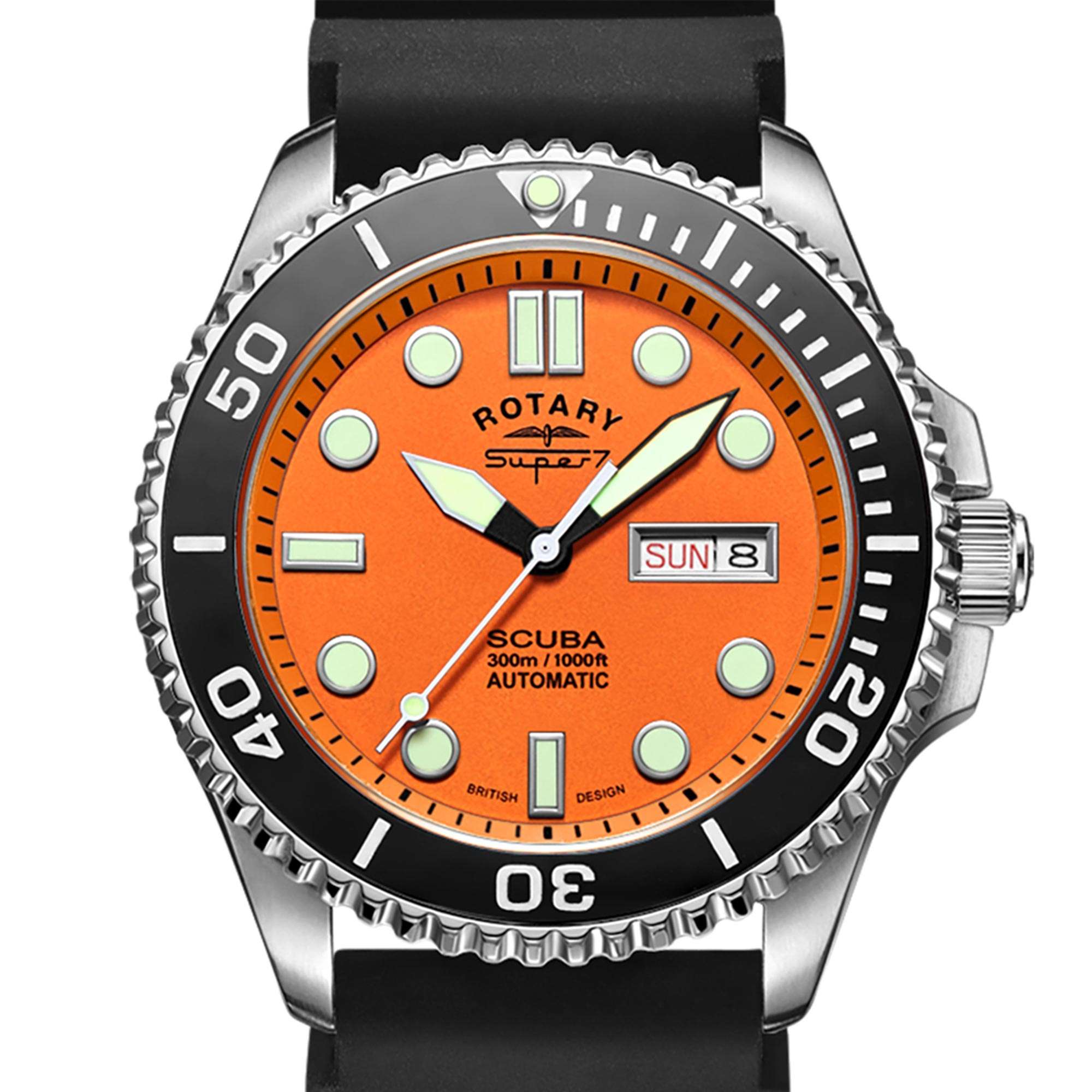 orange dive watch