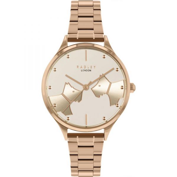 Radley Face To Face Quartz Rose Dial Stainless Steel Bracelet Ladies Watch RY4514