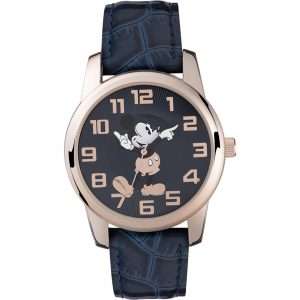 Disney Mickey Mouse Quartz Blue Dial Polyurethane Strap Watch MK1456