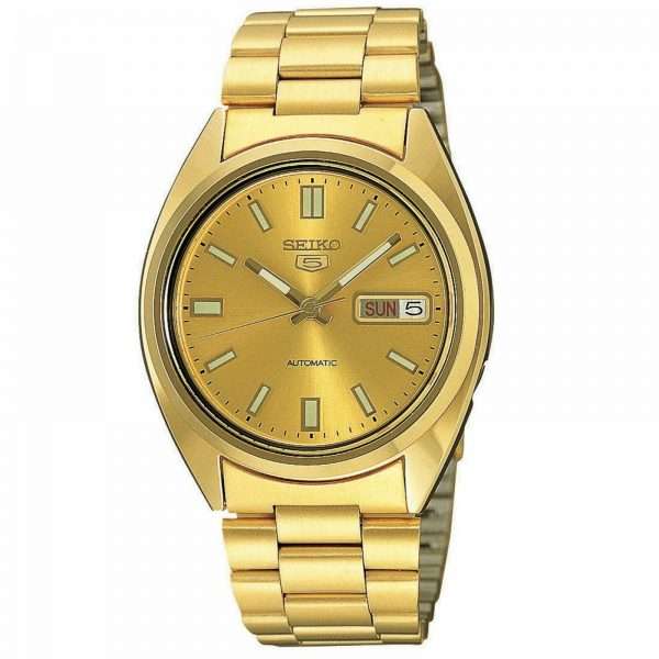 Seiko 5 Automatic Gold PVD Stainless Steel Men's Watch SNXS80K1 RRP £219