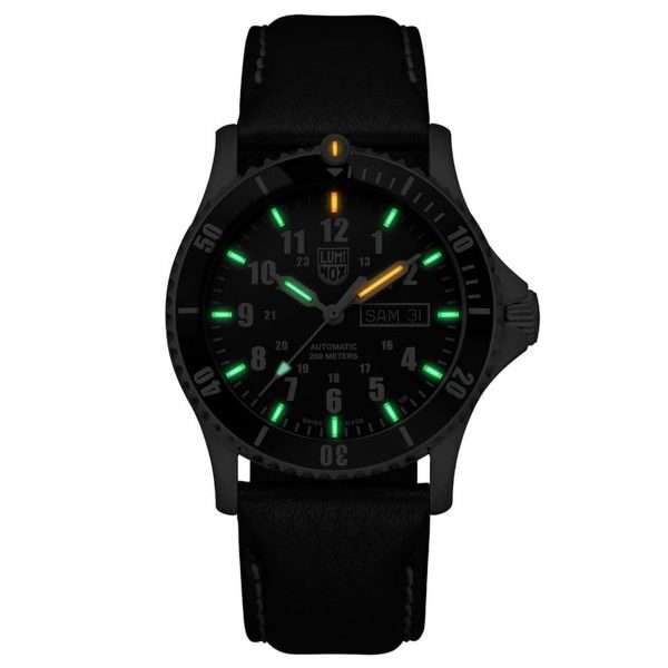 Luminox Sport Timer 0920 Series Automatic Black Dial Leather Strap Men's Watch XS.0921 - Image 2