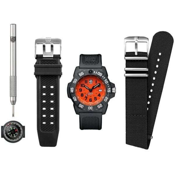 Luminox Orange Mens Watch XS.3509.SC.SET Scott Cassell Orange Dial