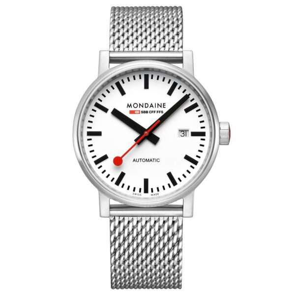 Mondaine Evo2 Automatic White Dial Stainless Steel Bracelet Ladies Watch MSE.40610.SM