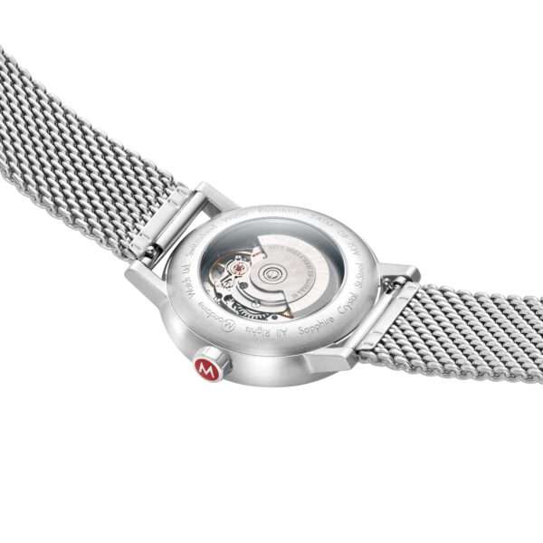 Mondaine Evo2 Automatic White Dial Stainless Steel Bracelet Ladies Watch MSE.40610.SM - Image 4