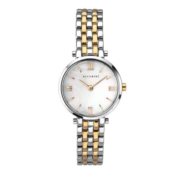 Accurist Quartz Movement White Dial Stainless Steel Bracelet Ladies Watch 8360