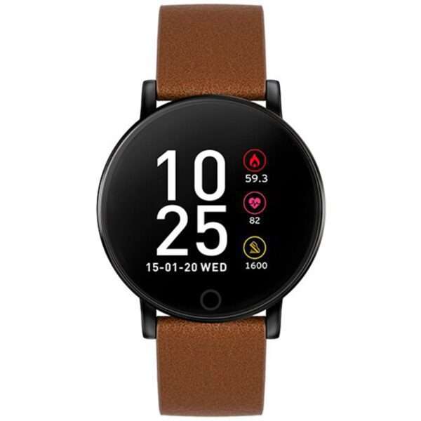 Reflex Active Series 05 Quartz Black Dial Tan Leatherette Strap Ladies Smartwatch RA05-2032