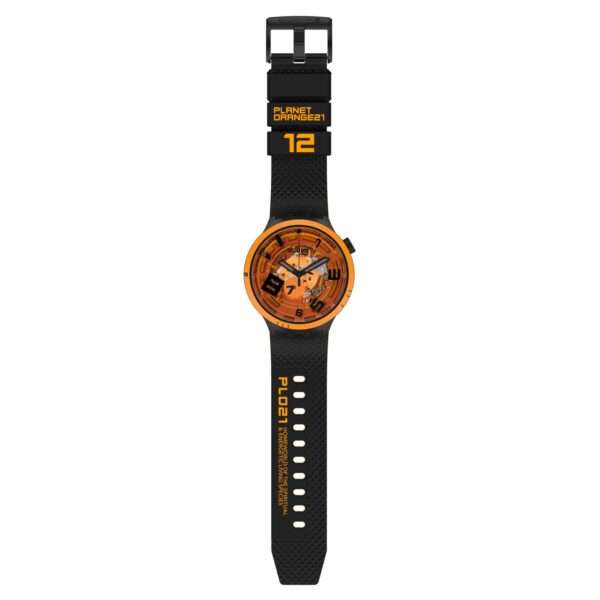 Swatch Big Bold Oops! Transparent Dial Black Silicone Strap Unisex Watch SB01B127 - Image 5