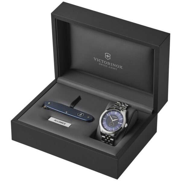 Victorinox Swiss Army Alliance Blue Dial Silver Stainless Steel Bracelet Men's Watch 241763.1 - Image 3