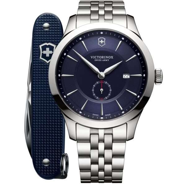 Victorinox Swiss Army Alliance Blue Dial Silver Stainless Steel Bracelet Men's Watch 241763.1