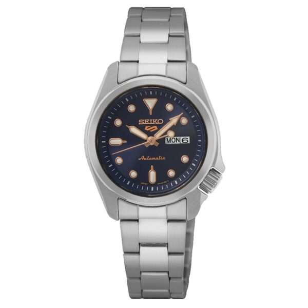 Seiko 5 Sports Compact Automatic Blue Dial Stainless Steel Bracelet Ladies Watch SRE003K1