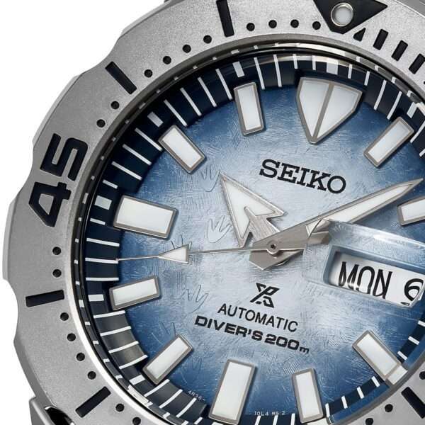 Seiko Prospex Antarctica Monster Save the Ocean Automatic Blue Dial Stainless Steel Bracelet Men's Watch SRPG57K1 - Image 3