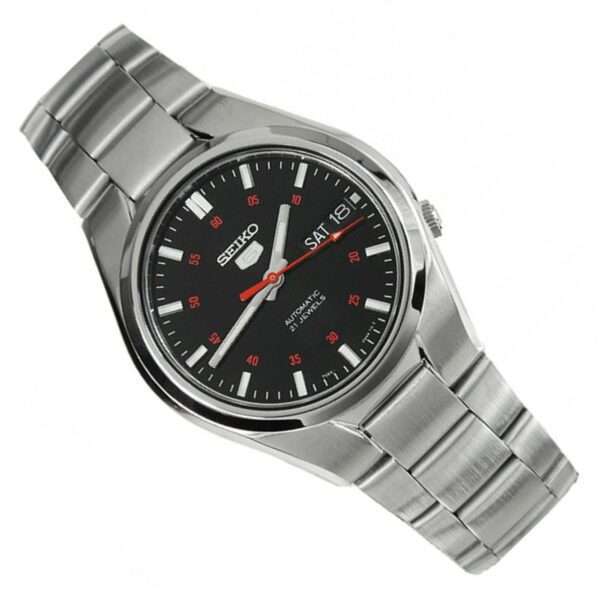 Seiko 5 Automatic Black Dial Stainless Steel Men's Watch SNK617K1 - Image 3