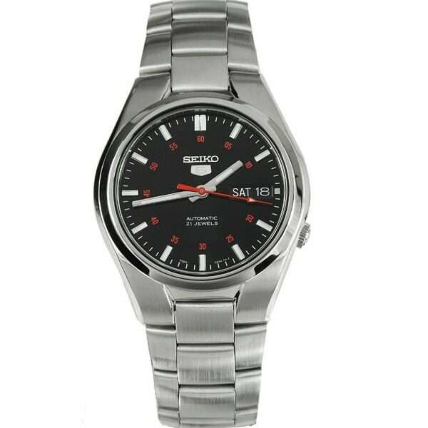 Seiko 5 Automatic Black Dial Stainless Steel Men's Watch SNK617K1 - Image 8