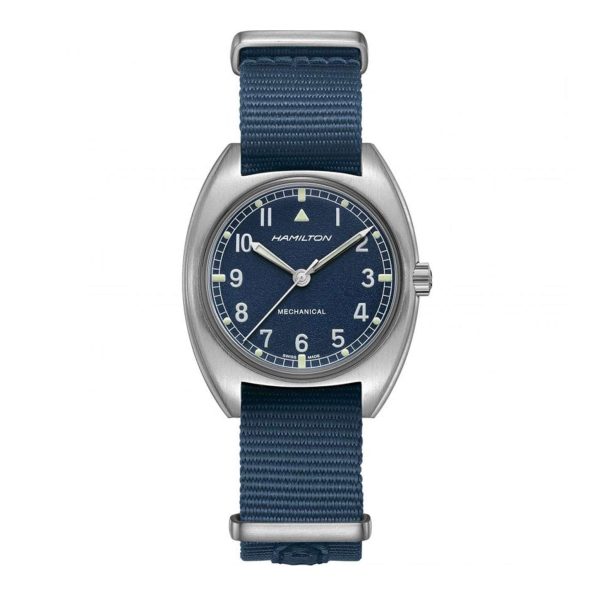 Hamilton Khaki Pilot Pioneer Mechanical Automatic Blue Dial Blue Textile Strap Men's Watch H76419941