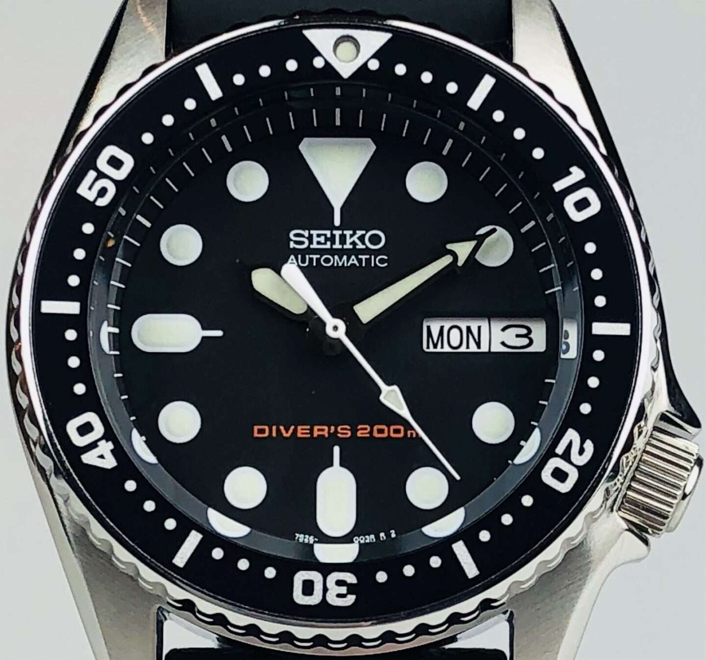 Seiko Diver’s Watch SKX013K1 200m Stainless Steel Black Rubber Men’s