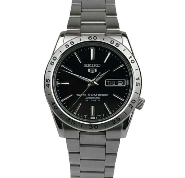 Seiko 5 Automatic Black Dial Stainless Steel Men's Watch SNKE01K1 - Image 2