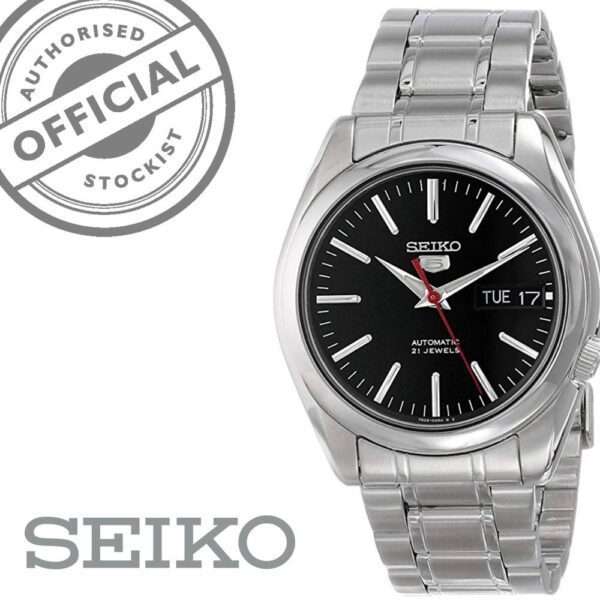 Seiko 5 Automatic Black Dial Stainless Steel Bracelet Men's Watch SNKL45K1 - Image 15