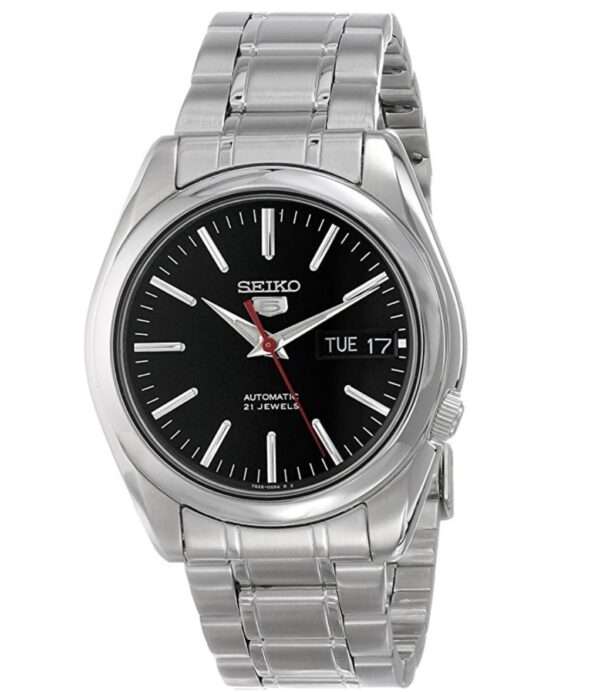 Seiko 5 Automatic Black Dial Stainless Steel Bracelet Men's Watch SNKL45K1 - Image 16