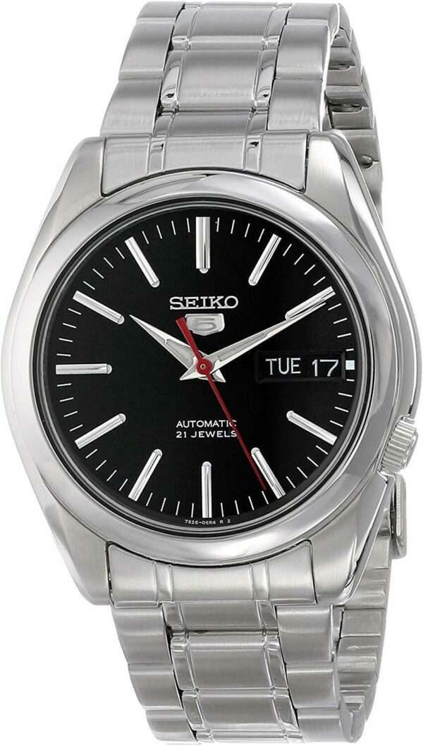 Seiko 5 Automatic Black Dial Stainless Steel Bracelet Men's Watch SNKL45K1 - Image 19