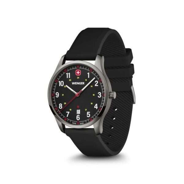 Wenger City Sport Black Dial Black Silicone Strap Men's Watch 01.1441.135 - Image 2