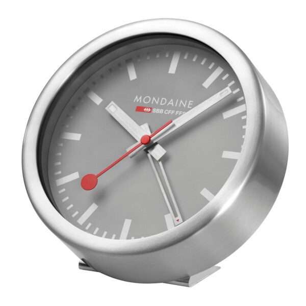 Mondaine Wecker Grey Aluminium Clock A997.MCAL.86SBV - Image 2