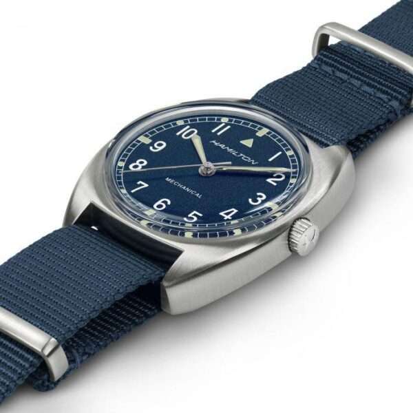 Hamilton Khaki Pilot Pioneer Mechanical Automatic Blue Dial Blue Textile Strap Men's Watch H76419941 - Image 3