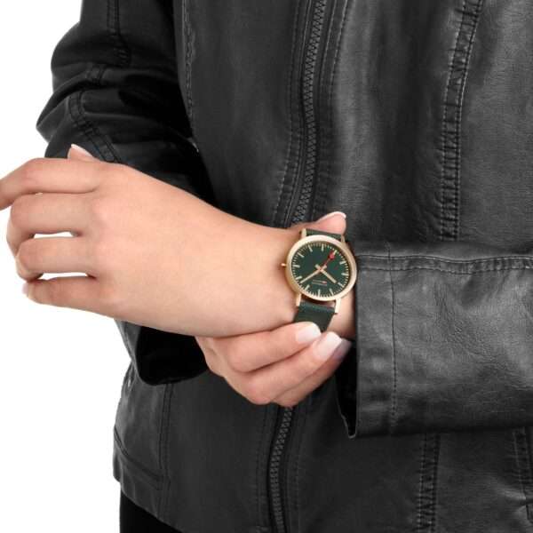 Mondaine Classic Forest Green Dial Unisex Watch A660.30314.60SBS - Image 8