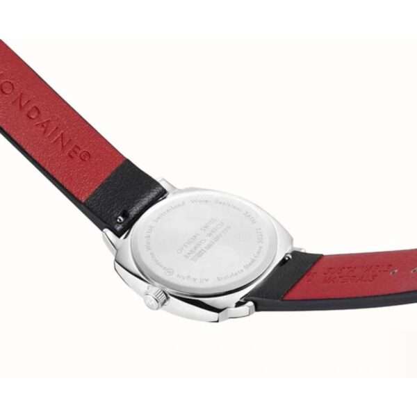 Mondaine Petite Cushion Square Leather Strap White Dial Ladies Watch MSL.31110.LBV - Image 4