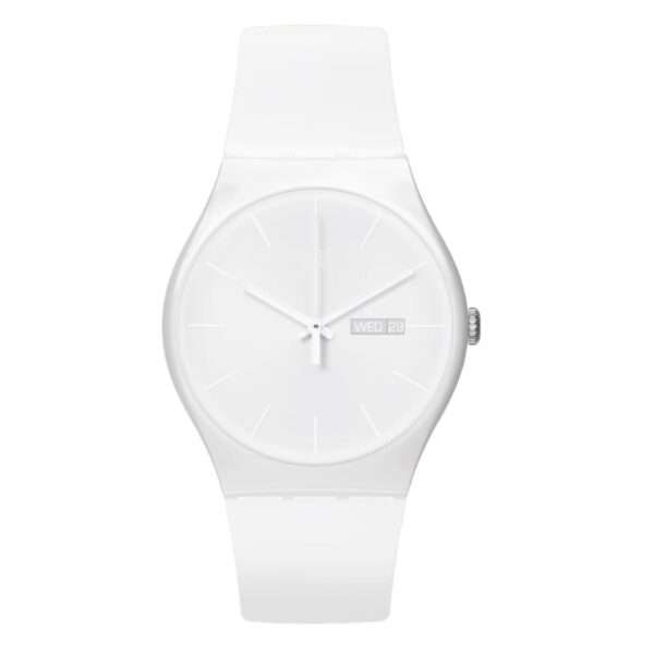 Swatch New Gent 'White Rebel Again' Quartz Unisex Watch SO29W704