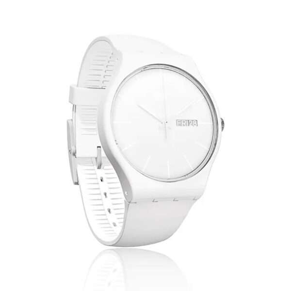 Swatch New Gent 'White Rebel Again' Quartz Unisex Watch SO29W704 - Image 4