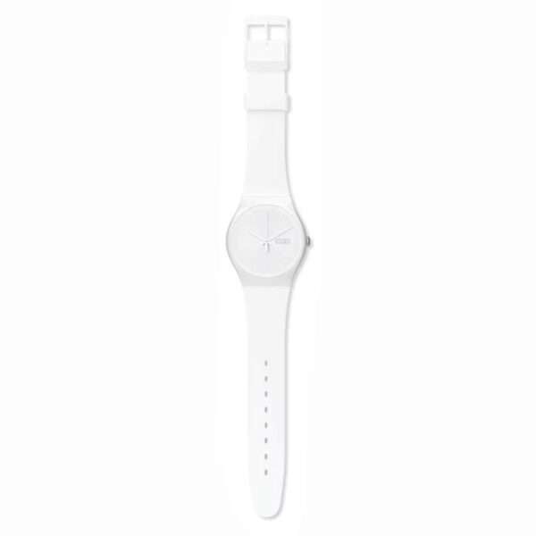 Swatch New Gent 'White Rebel Again' Quartz Unisex Watch SO29W704 - Image 5