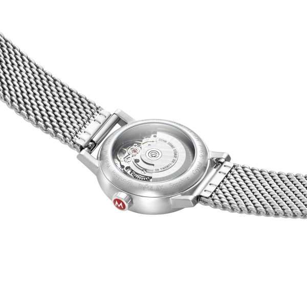 Mondaine Evo2 Automatic White Dial Stainless Steel Bracelet Ladies Watch MSE.35610.SM - Image 3